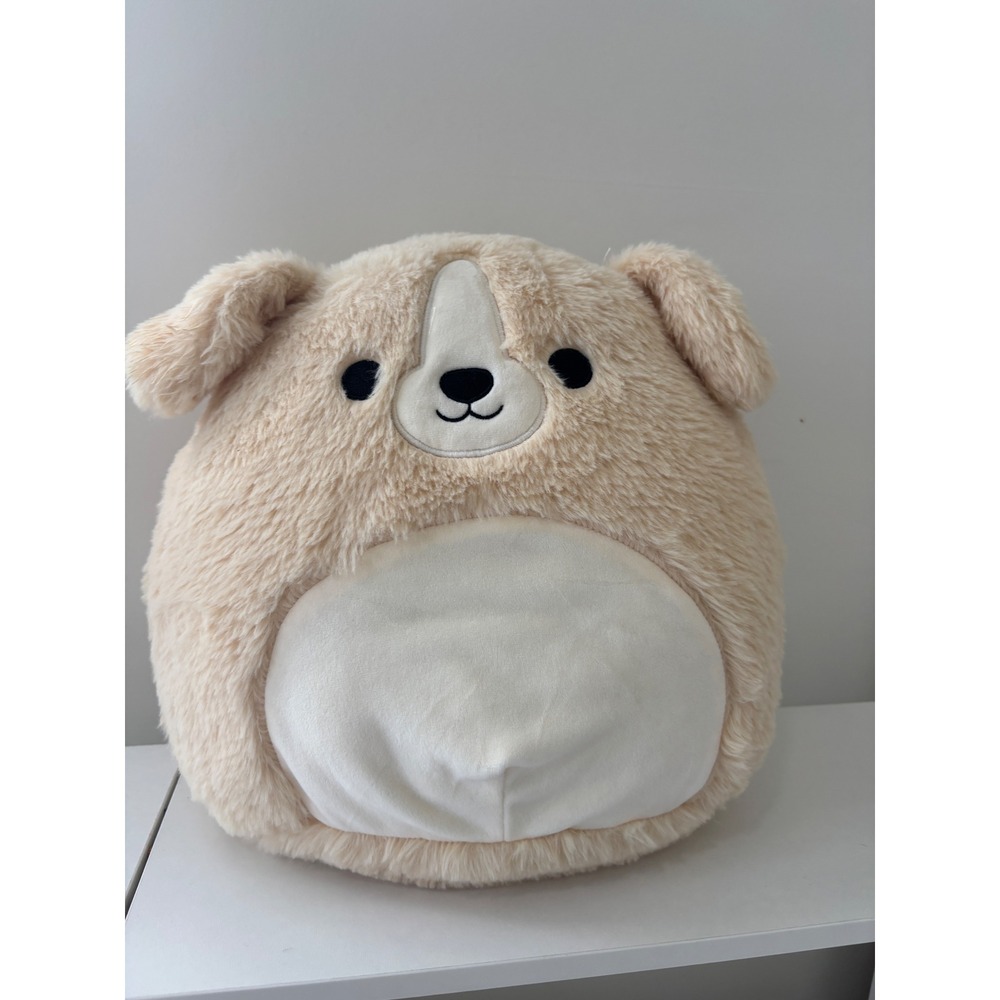Squishmallows Fuzz-A-Mallows Stevon the Tan Dog 10 Inch Plush Kellytoy 2022